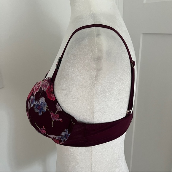 $80 VICTORIA'S SECRET DREAM ANGELS FLORAL EMBROIDERED PUSH UP BRA 34D *F6 - Picture 3 of 5